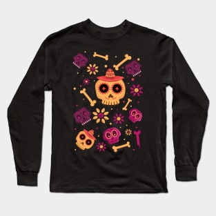 Mexico skulls Long Sleeve T-Shirt